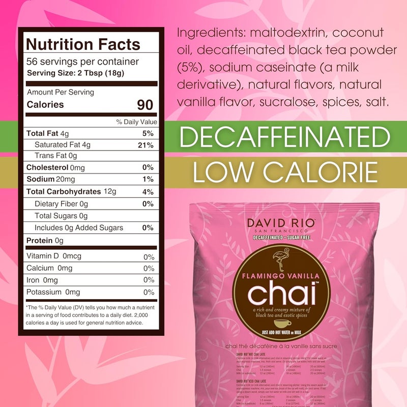 David Rio Flamingo Vanilla Chai Tea Latte Mix - Image 2